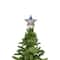 9" Lighted Silver Star Christmas Tree Topper - Multicolor Lights